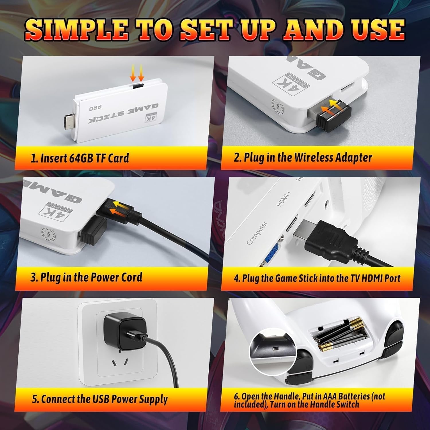 2025 Upgrade retro console gamesticks, gameconsole, 22.000+ klassieke games met 2 draadloze controllers, HDMI plug & play voor tv, cadeau voor volwassenen jongens (upgrade Pro)