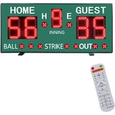 Draagbaar LED Scorebord met Afstandsbediening voor Honkbal - 5 Cijfers