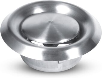 Ventilatiekap RVS Rond 100mm