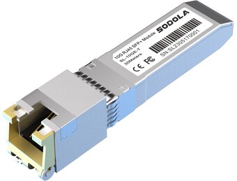 10GBase-T RJ45 SFP+ module, 10G SFP+ RJ-45 koperen transceiver voor SODOLA, SFP naar Ethernet, plug and play, hot pluggable, tot 30 m afstand koperen SFP-modules (1 stuks)