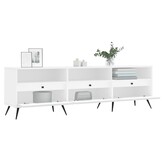 vidaXL Tv-meubel 150x30x44,5 cm bewerkt hout wit