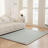 IOTXY Koraal fluwelen tapijt voor kinderen, fluwelen mat, kruiptapijt voor kinderkamer en woonkamer, zilvergrijs, 200 x 280 cm