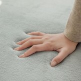 IOTXY Koraal fluwelen tapijt voor kinderen, fluwelen mat, kruiptapijt voor kinderkamer en woonkamer, zilvergrijs, 200 x 280 cm
