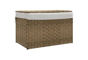VidaXL Wasmand met Deksel - 55,5x35x34 cm Poly Rotan (60% Korting)