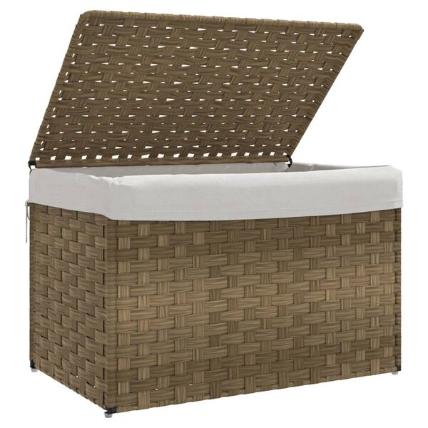 VidaXL Wasmand met Deksel - 55,5x35x34 cm Poly Rotan (60% Korting)
