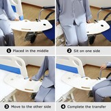 LOSCHEN Transferplank voor patiënten, wit - Hulpmiddel voor rolstoel, bed, toilet en auto