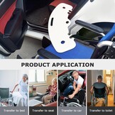 LOSCHEN Transferplank voor patiënten, wit - Hulpmiddel voor rolstoel, bed, toilet en auto