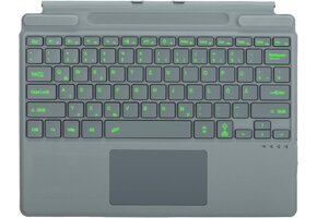 QWERTZ Duits Toetsenbord met Trackpad & Backlight - Grijs - 52% Korting!
