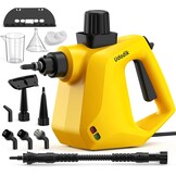 Draagbare Stoomreiniger Geel met 10 Accessoires voor Diverse Oppervlakken