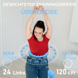 JLoibao Smart Hula Hoop voor Volwassenen, Verstelbaar (74-120 cm) met Verzwaarde Bal voor Gewichtsverlies