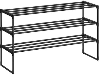 Zwart Metalen Schoenenrek (3-laags) - 27% Korting!