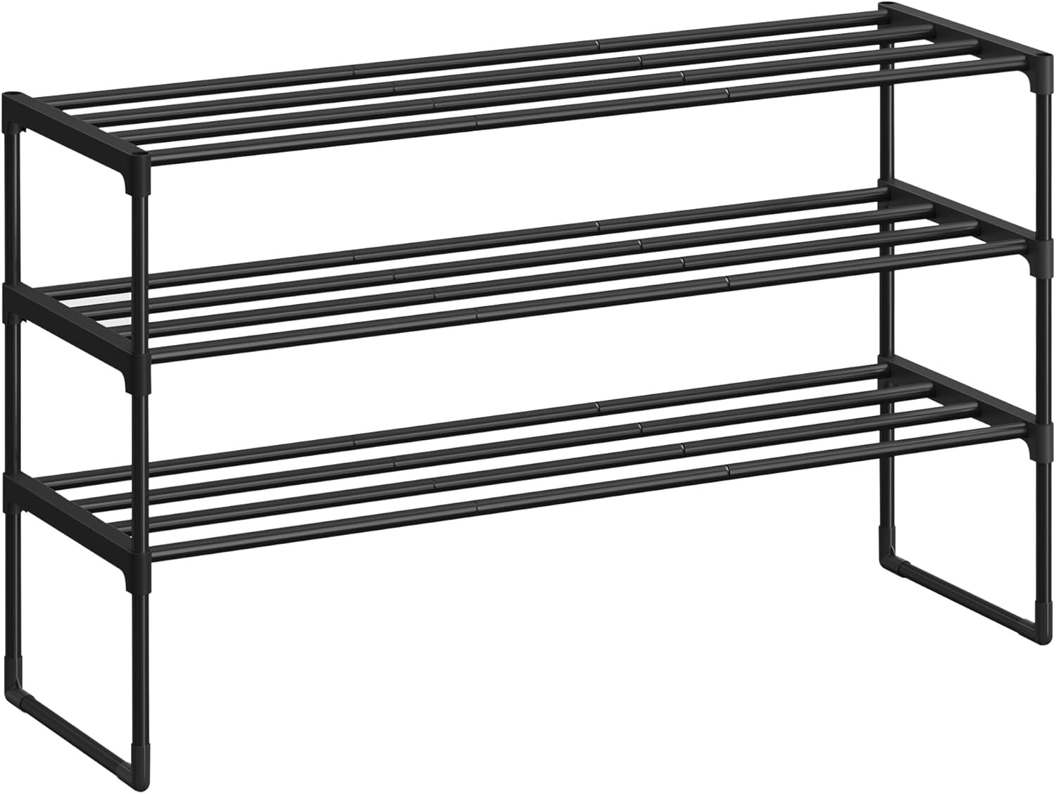 Zwart Metalen Schoenenrek (3-laags) - 27% Korting!
