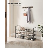 Zwart Metalen Schoenenrek (3-laags) - 27% Korting!