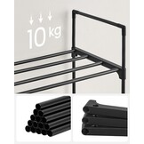 Zwart Metalen Schoenenrek (3-laags) - 27% Korting!