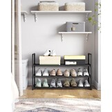 Zwart Metalen Schoenenrek (3-laags) - 27% Korting!