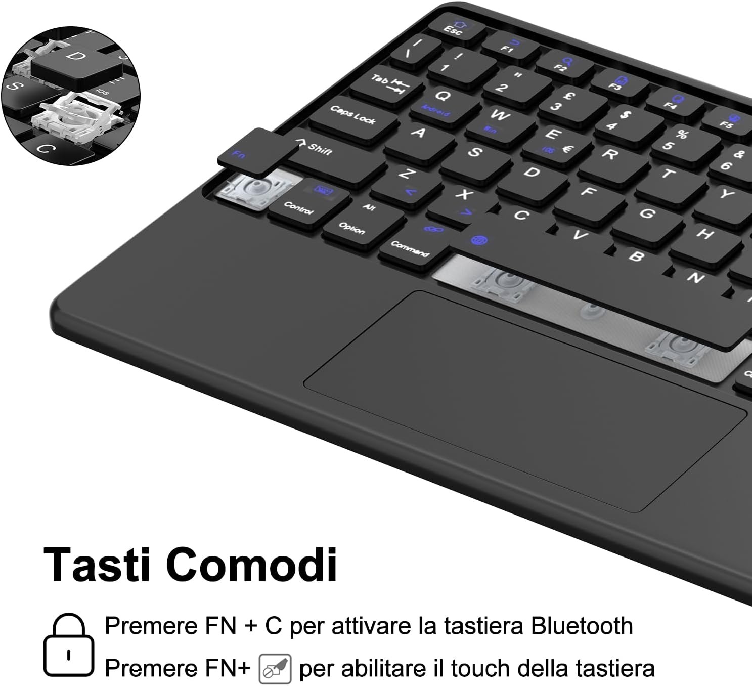 Toetsenbord met Trackpad voor Samsung Tab A9+ 11" (28% Korting)