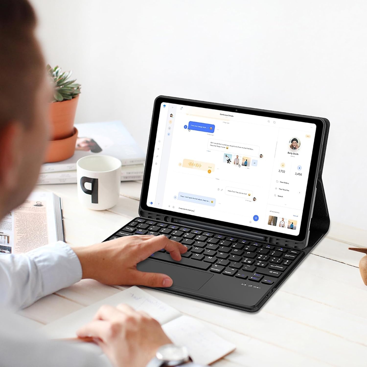 Toetsenbord met Trackpad voor Samsung Tab A9+ 11" (28% Korting)