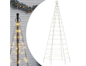 vidaXL Kerstboom aan Vlaggenmast 180cm - 200 Warm Witte LED's - 33% Korting!