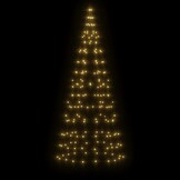vidaXL Kerstboom aan Vlaggenmast 180cm - 200 Warm Witte LED's - 33% Korting!