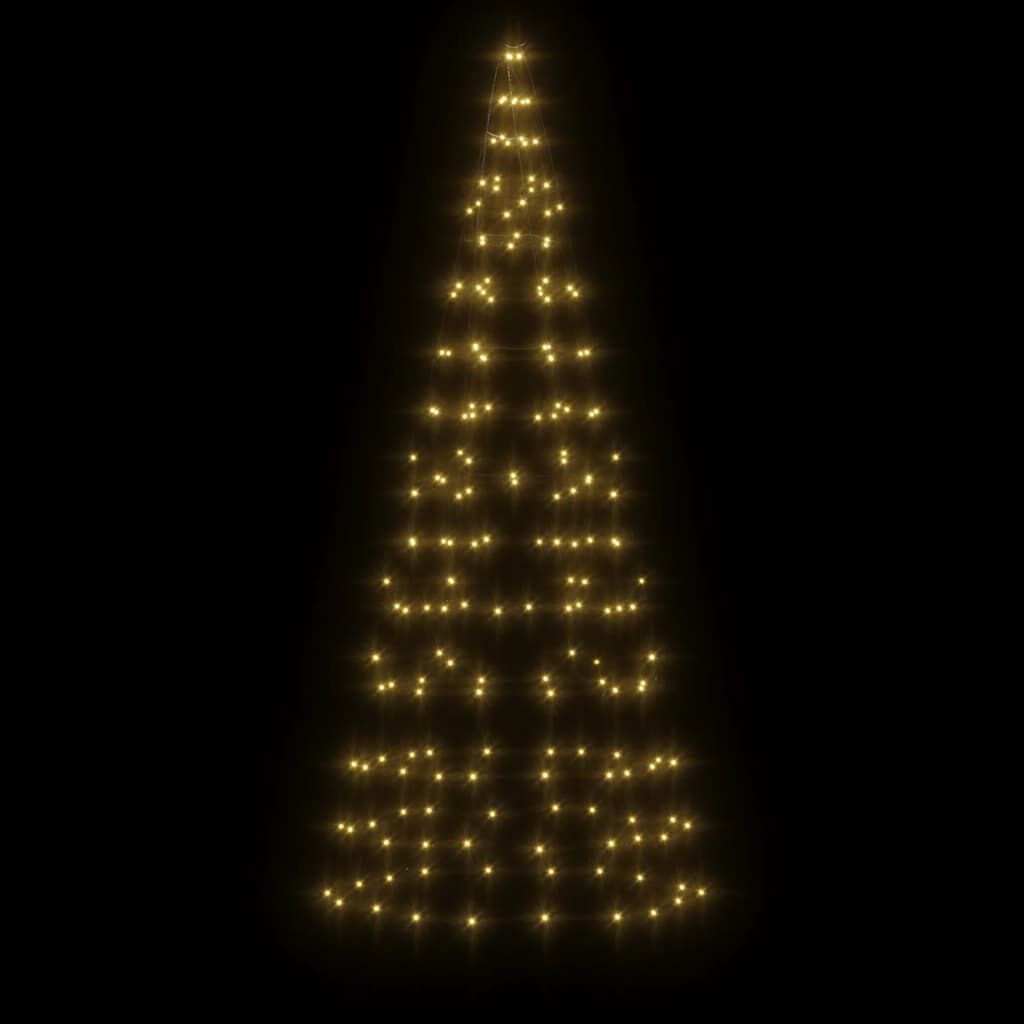 vidaXL Kerstboom aan Vlaggenmast 180cm - 200 Warm Witte LED's - 33% Korting!