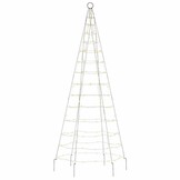 vidaXL Kerstboom aan Vlaggenmast 180cm - 200 Warm Witte LED's - 33% Korting!