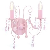 Roze Wandlamp met Kralen - 33% Korting