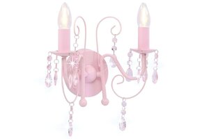 Roze Wandlamp met Kralen (54% Korting)