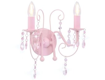 Roze Wandlamp met Kralen - 33% Korting