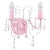 Roze Wandlamp met Kralen - 33% Korting