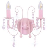 Roze Wandlamp met Kralen - 33% Korting