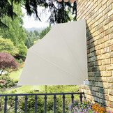 vidaXL Balkonscherm Inklapbaar Crème 140x140 cm - 59% Korting
