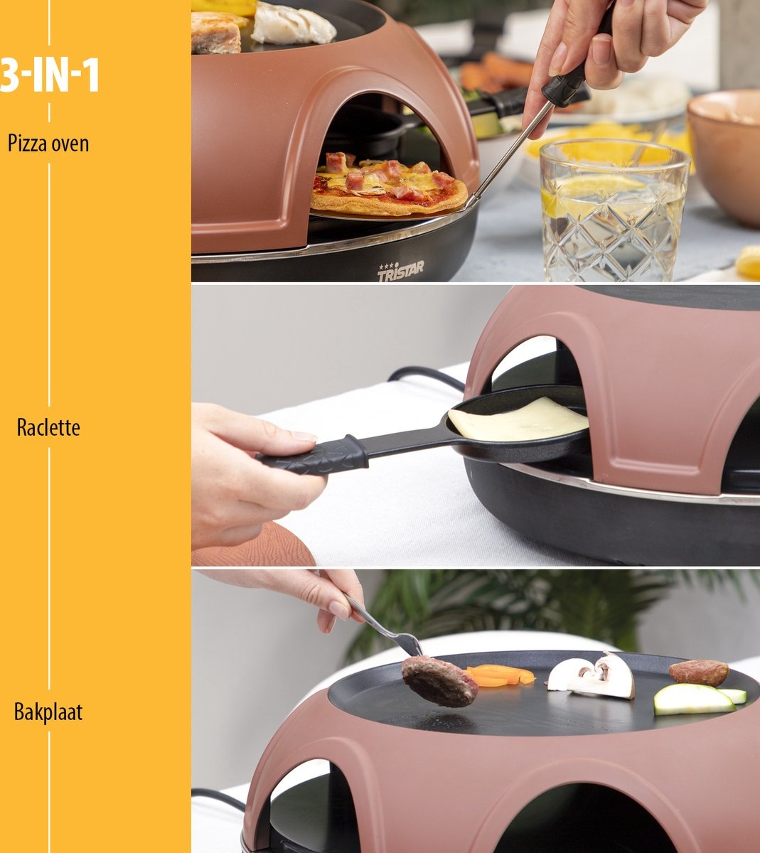 Tristar Pizzaoven PZ-9160 - 1800W - 3 Functies - Nu 34% Korting!