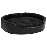 Hondenmand Zwart Pluche/Kunstleer 90x79x20 cm - 62% Korting!