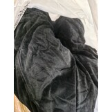 Hondenmand Zwart Pluche/Kunstleer 90x79x20 cm - 62% Korting!