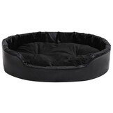 Hondenmand Zwart Pluche/Kunstleer 90x79x20 cm - 62% Korting!