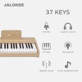 JALOKEE Houten Kinderpiano 37 Toetsen - Eiken met 30% Korting