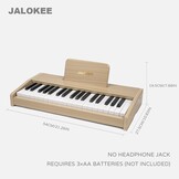 JALOKEE Houten Kinderpiano 37 Toetsen - Eiken met 30% Korting