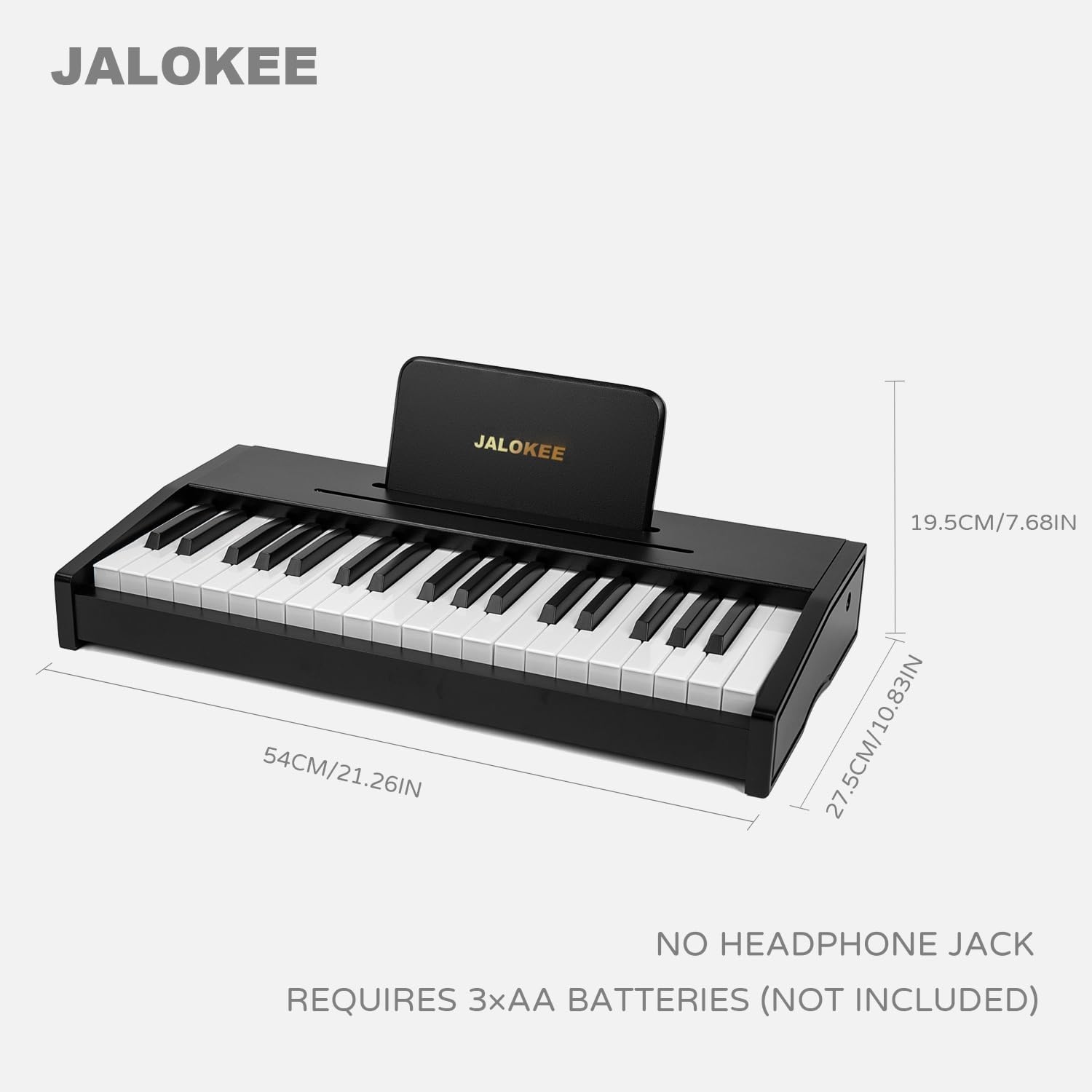 JALOKEE Kinder Piano (Zwart, 37 Toetsen) - 30% Korting!