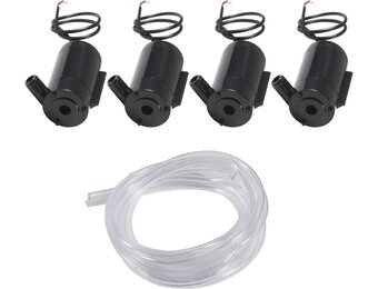 4x Mini Waterpompen DC 3-5V met 4m Slang - 24% Korting!