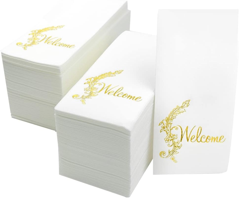Papieren Diner Servetten Wit 40x40 cm (200 stuks) met Zilveren Rand - 71% Korting!