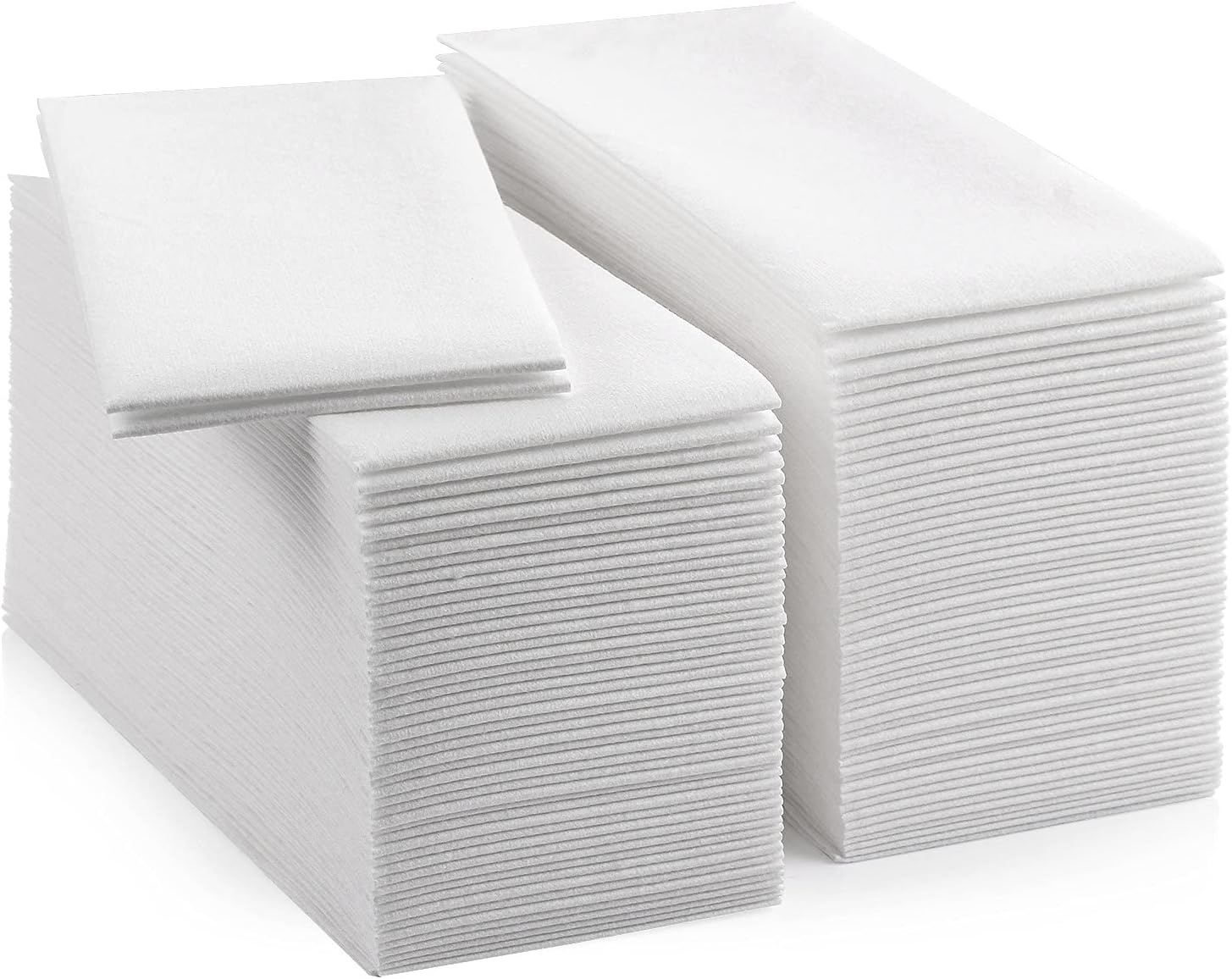 Papieren Diner Servetten Wit 40x40 cm (200 stuks) met Zilveren Rand - 71% Korting!