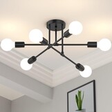 Industriële Sputnik Plafondlamp Zwart 51cm - 28% Korting!