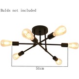 Industriële Sputnik Plafondlamp Zwart 51cm - 28% Korting!