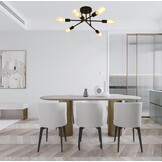 Industriële Sputnik Plafondlamp Zwart 51cm - 28% Korting!