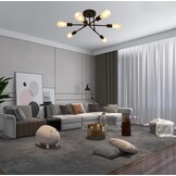 Industriële Sputnik Plafondlamp Zwart 51cm - 28% Korting!
