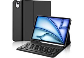 Hoes met Afneembaar QWERTY Toetsenbord voor iPad Air 11" (M2) 2024 - Zwart (70% Korting)