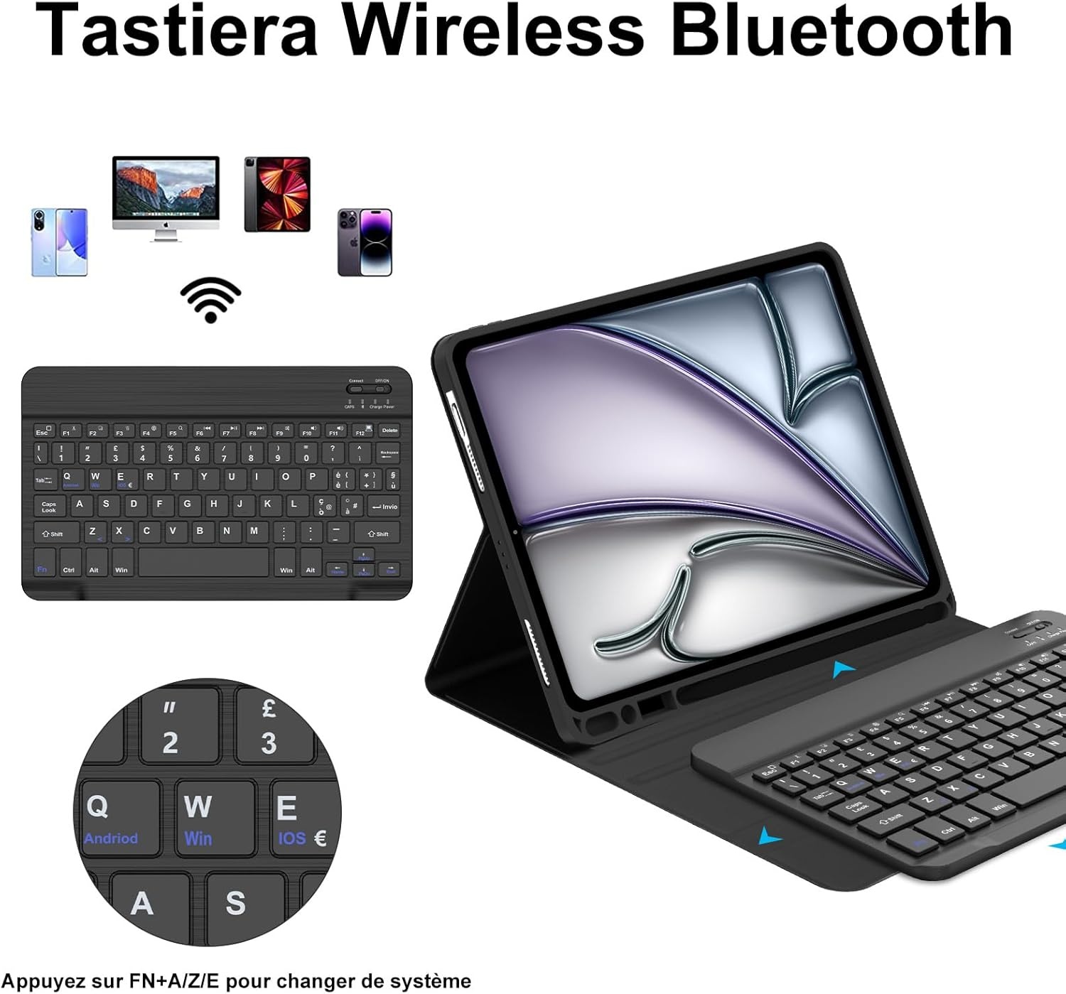 Toetsenbordhoes iPad Air 11" (M2) 2024 - Zwart - 72% Korting