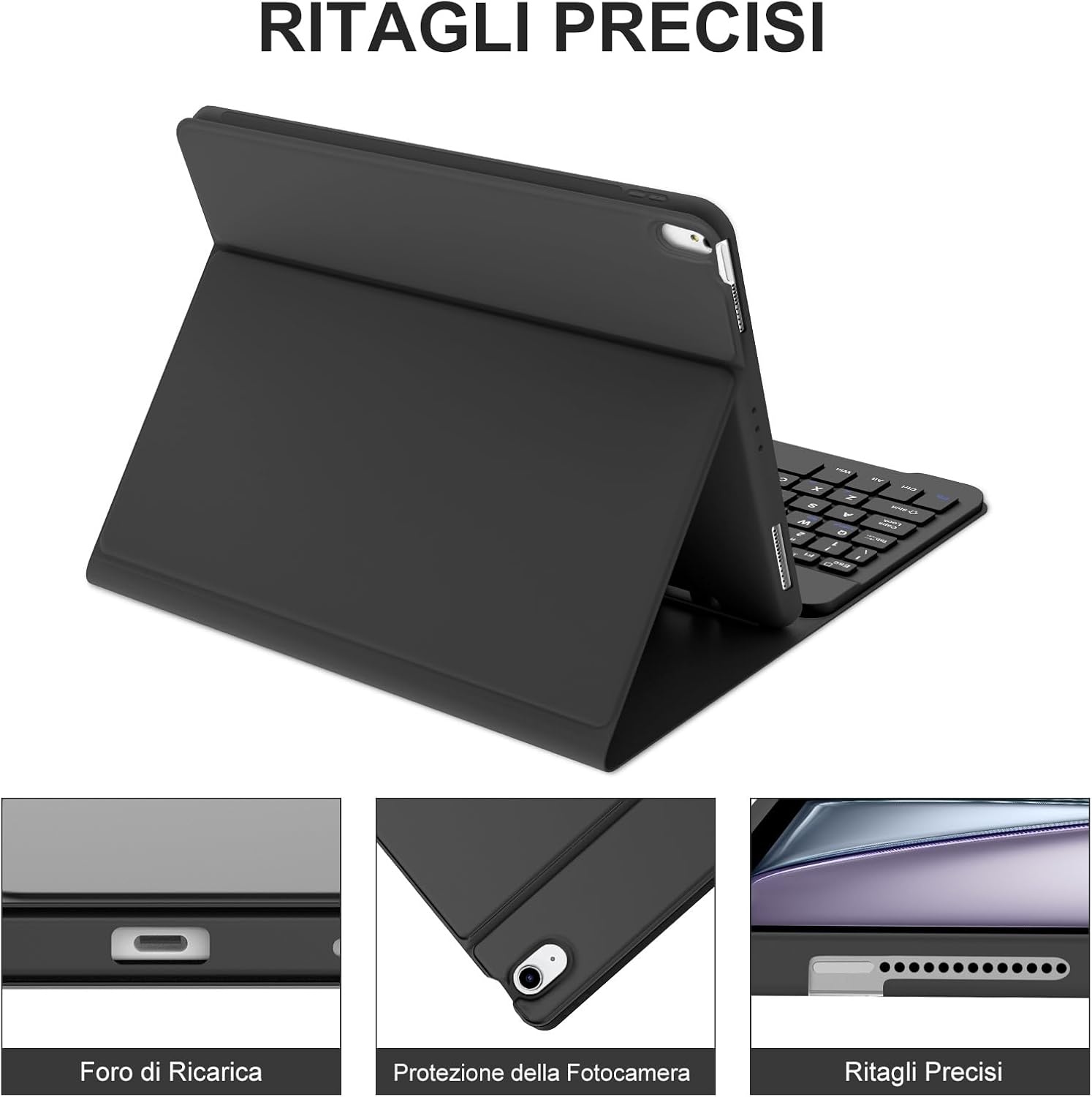 Toetsenbordhoes iPad Air 11" (M2) 2024 - Zwart - 72% Korting