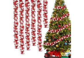 Kerstklatergoudslinger Slinger | Goud & Rood | 6x 1,8m | -69%