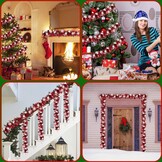 Kerstklatergoudslinger Set (6x) Goud & Rood - 71% Korting